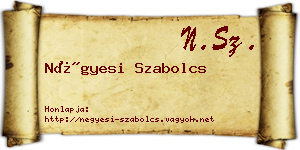 Négyesi Szabolcs névjegykártya